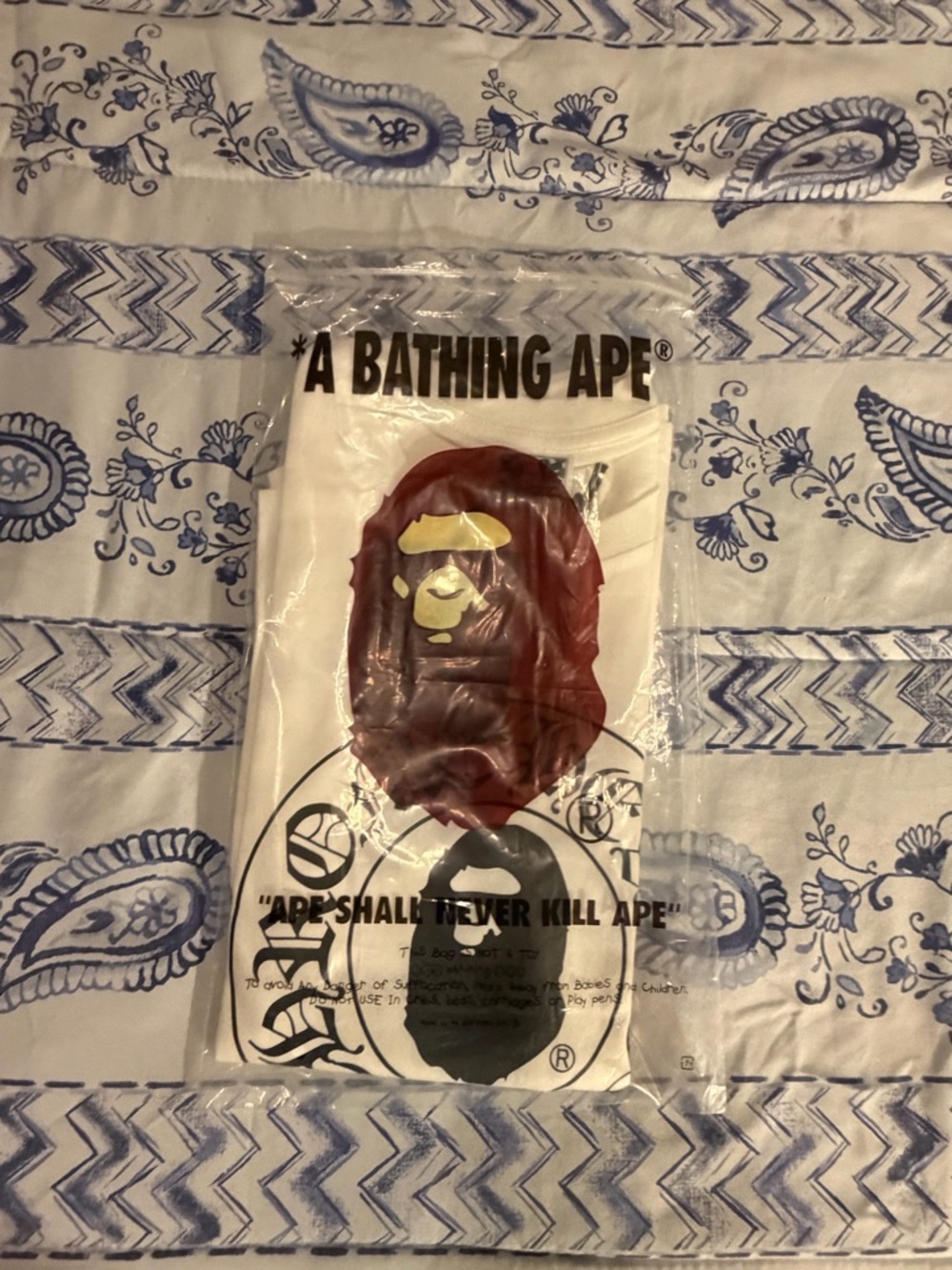 A Bathing Ape x Chrome Hearts White Graphic Tee